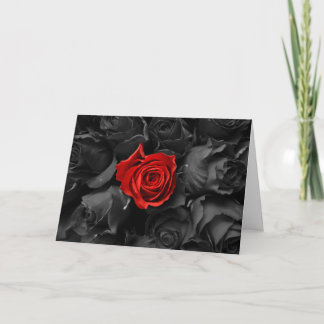 Color Burn Rose Valentine Card
