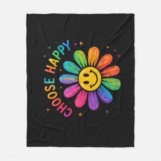  Color Burst Abstract Art Fleece Blanket (Front)