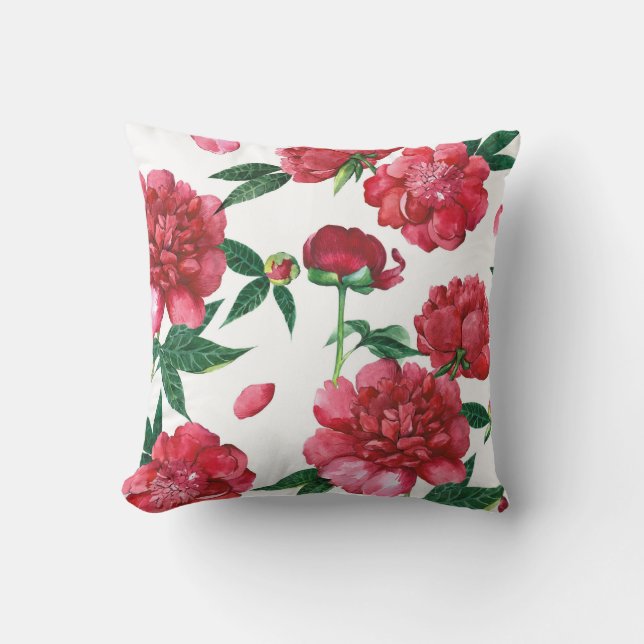  Color Burst Abstract Art Throw Pillow (Front)