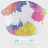 Color Burst Artistic Paint Splashes | Face Shield (Front w/Glasses)