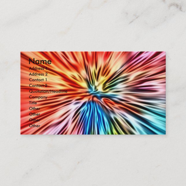 Color Burst Business Card (Front)