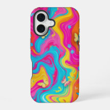 Color Burst Butterfly Marble Phone Case