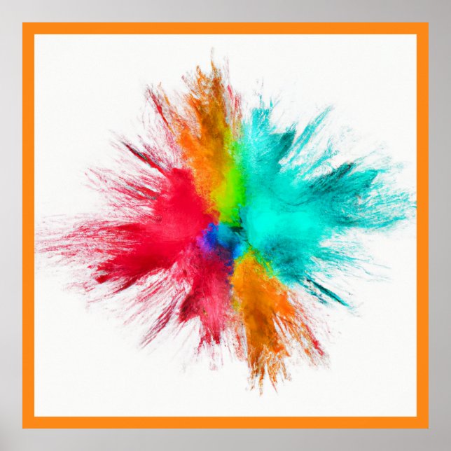 Color Burst Centerpiece Art Poster (Front)