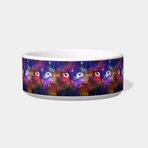 Color Burst Galaxy Cat Bowl