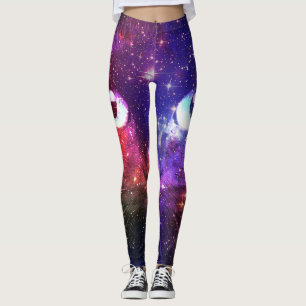 Color Burst Galaxy Cat  Leggings