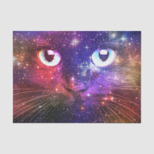 Color Burst Galaxy Cat Tissue Paper