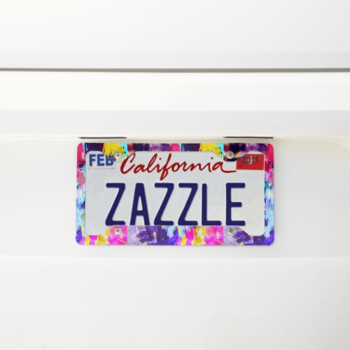 Color Burst License Plate Frame