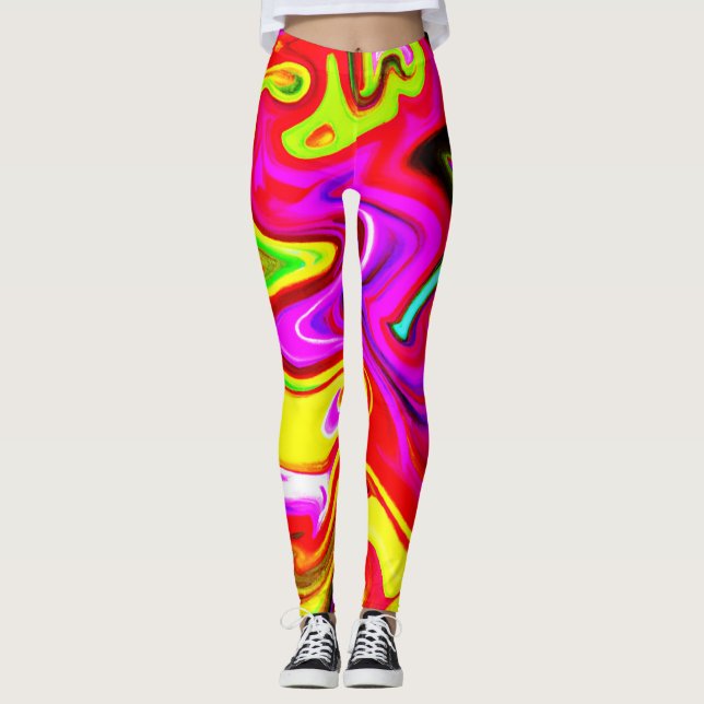 Color Burst Pattern Leggings (Front)