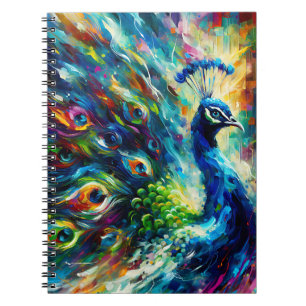 Color burst Peacock Glow Notebook