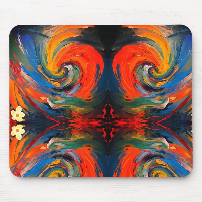 Color Burst Spiral Mouse Pad (Front)