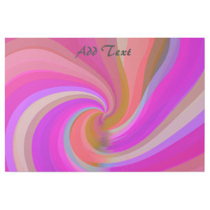Color Burst Spiral Wall-Art with Custom Name Text Gallery Wrap