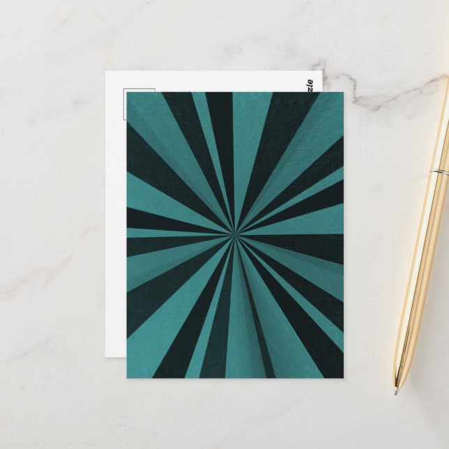 Color Burst - Teal Postcard (Front/Back In Situ)