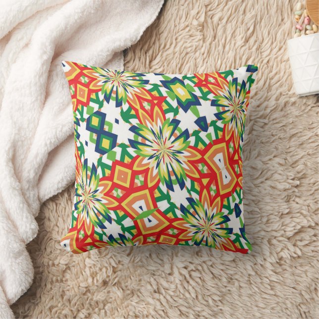 Color Burst Throw Pillow (Blanket)
