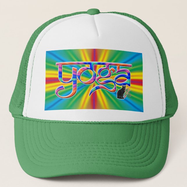 Color Burst Yoga Trucker Hat (Front)