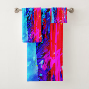 Color Bursting Pattern Bath Towel Set