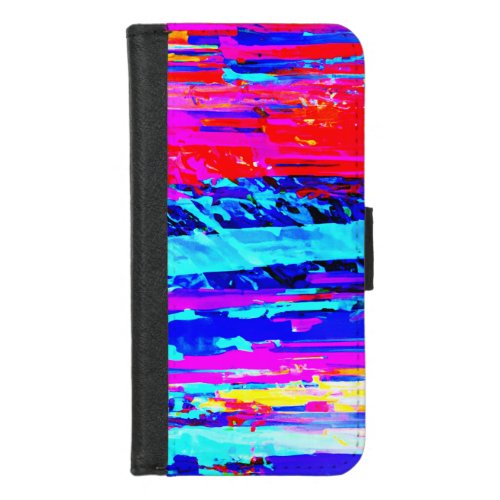 Color Bursting Pattern iPhone 87 Wallet Case