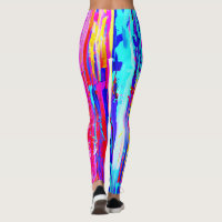 Color Splash Explosion Leggings, Printed Workout Leggings, Vibrant