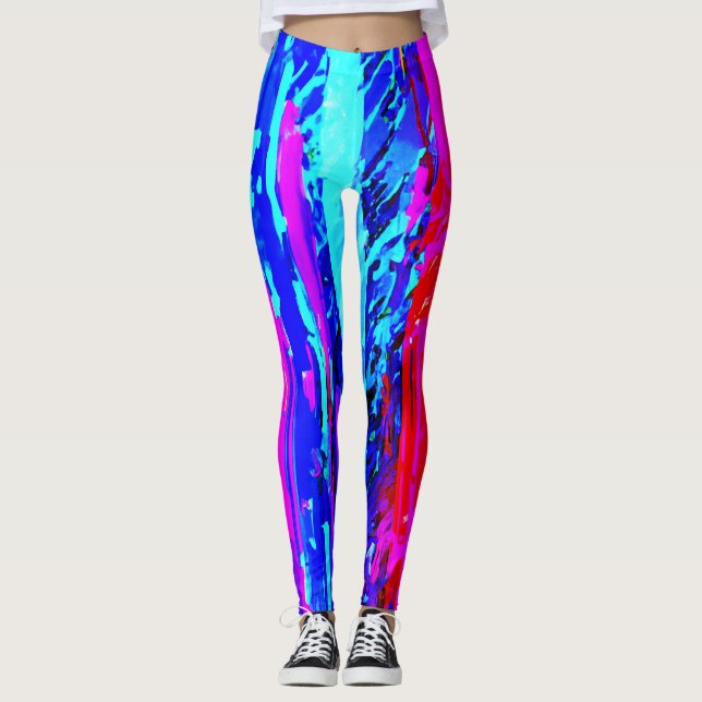 Color Bursting Pattern Leggings (Front)