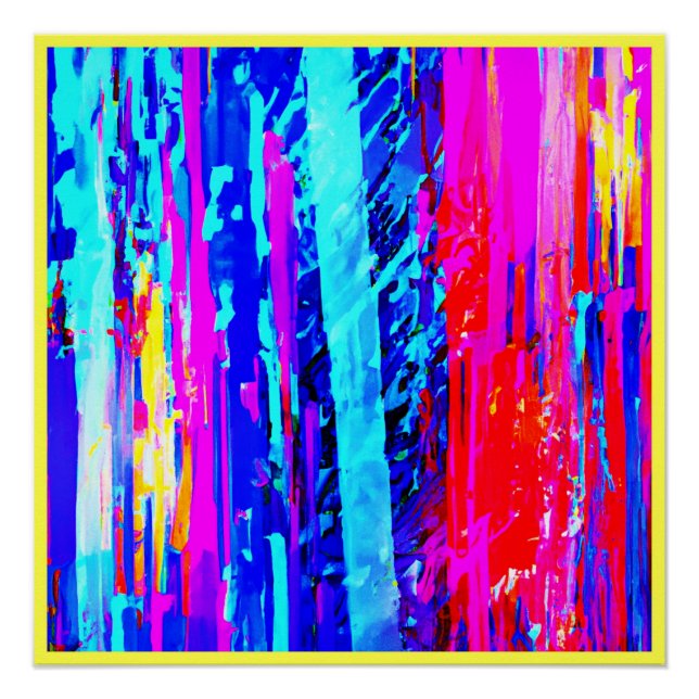 Color Bursting Pattern Poster (Front)