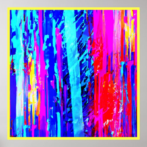 Color Bursting Pattern Poster