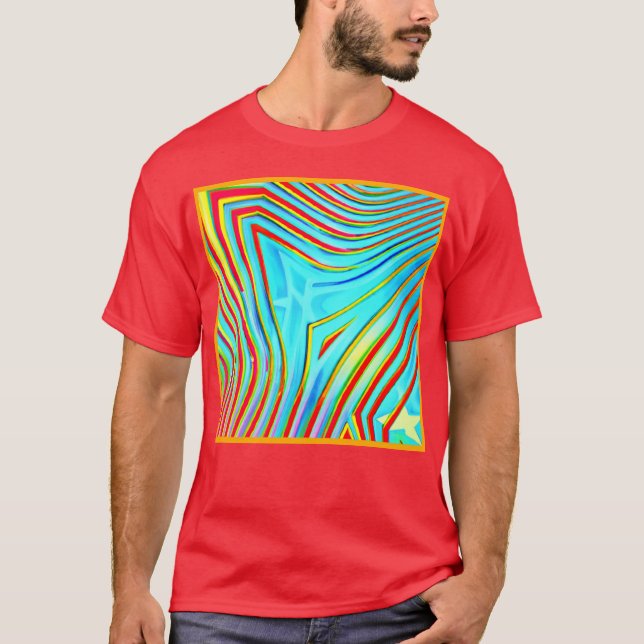 Color Bursting Pattern T-Shirt (Front)