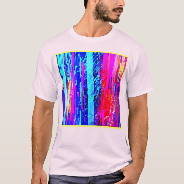 Color Bursting Pattern T-Shirt (Front)
