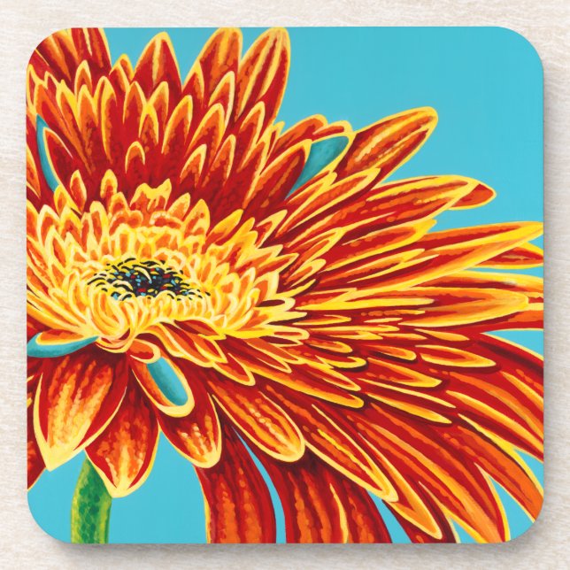 Color Bursts I Beverage Coaster (Front)