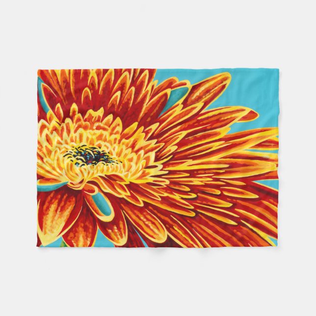 Color Bursts I Fleece Blanket (Front (Horizontal))