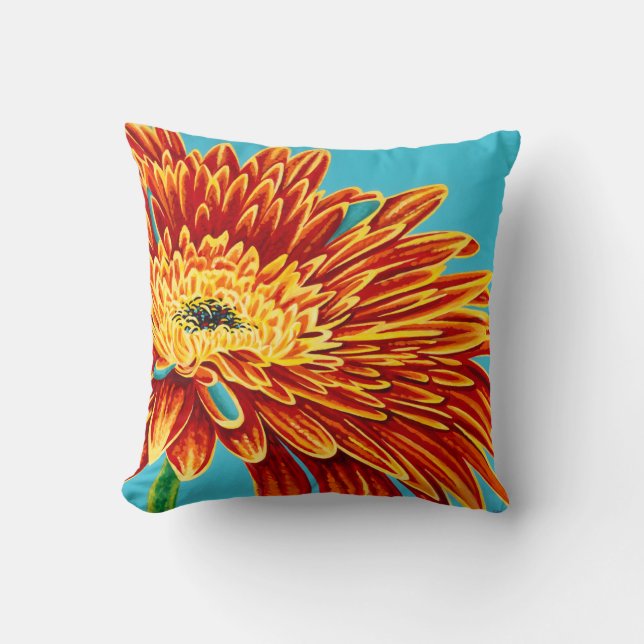 Color Bursts I Throw Pillow (Front)