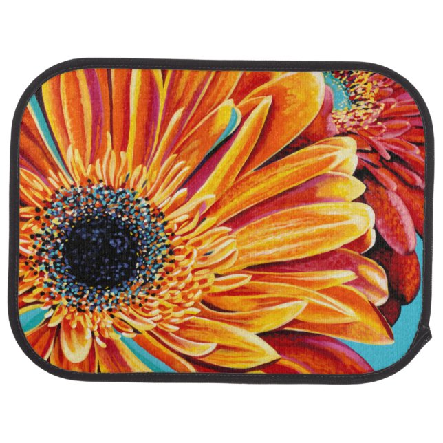 Color Bursts II Car Floor Mat (Rear)