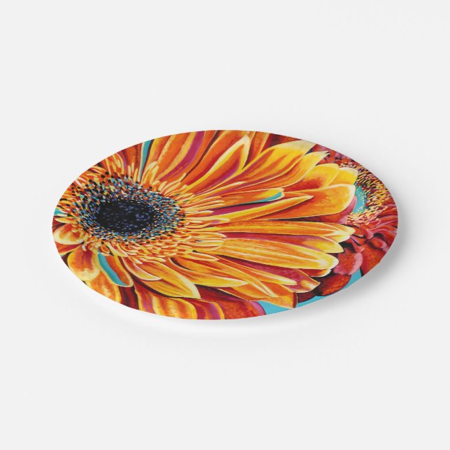 Color Bursts II Paper Plates (Angled)