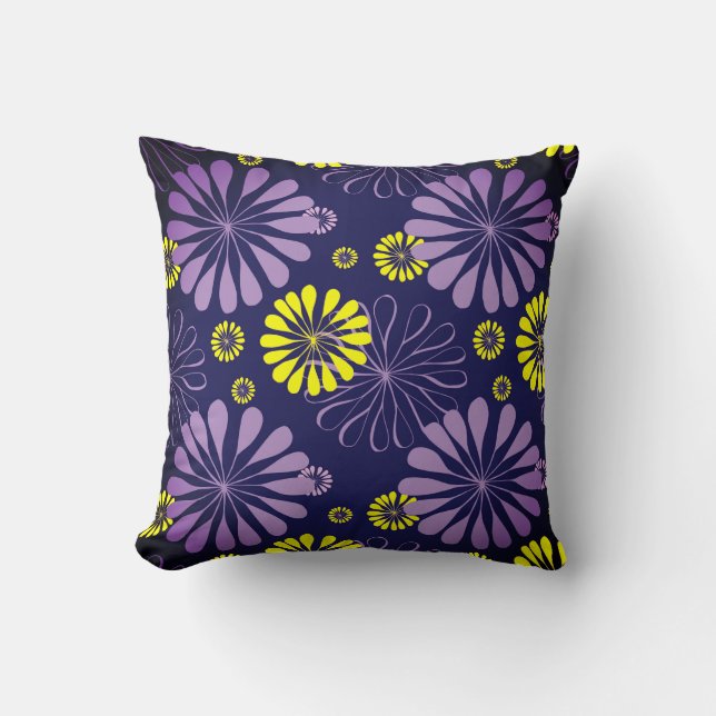 Color Bursts Throw Pillow (Front)