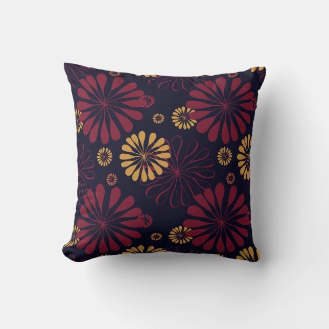 Color Bursts Throw Pillow (Front)