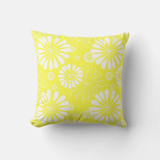 Color Bursts Throw Pillow (Front)