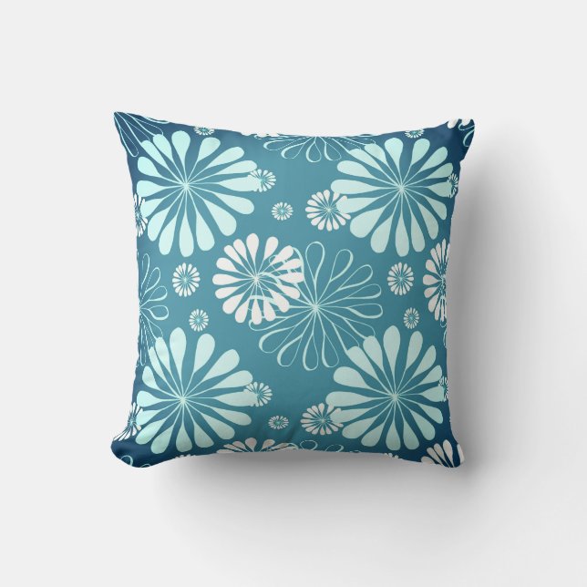 Color Bursts Throw Pillow (Front)