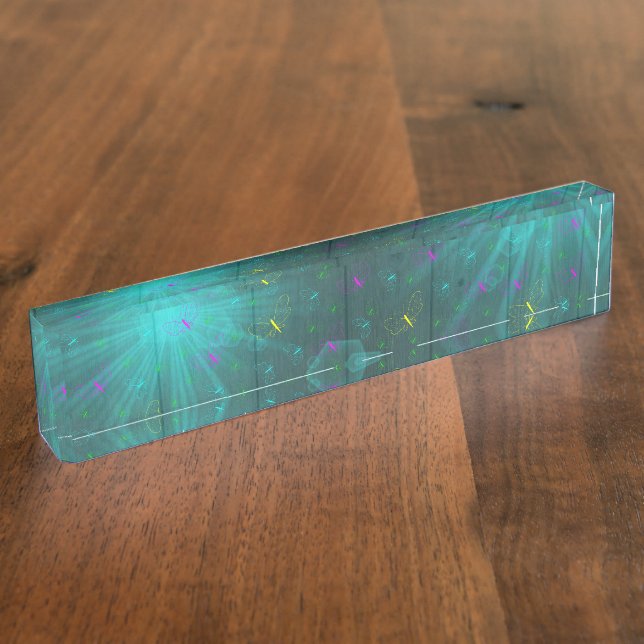 color butterfly desk name plate (Side)