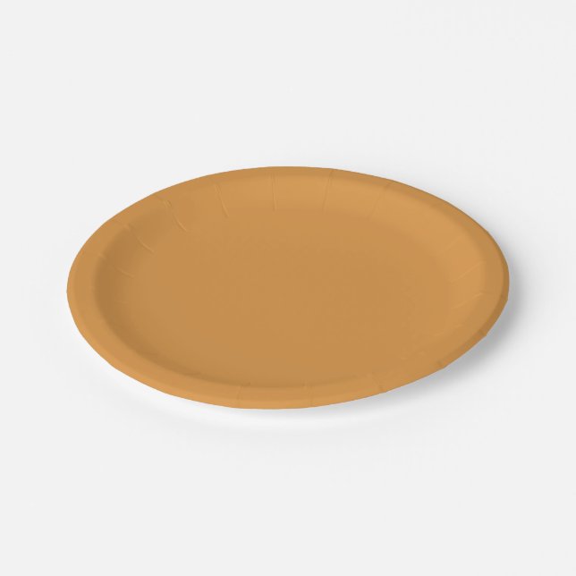 color butterscotch paper plates (Angled)