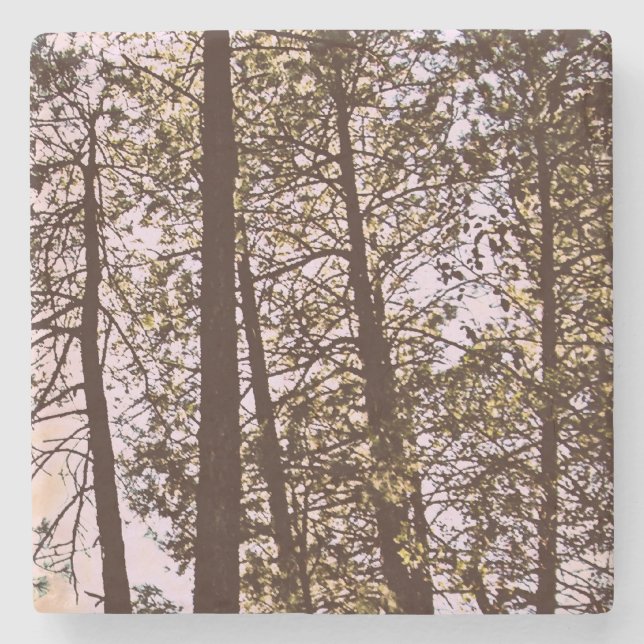 Color by the trees stone coaster (Front)
