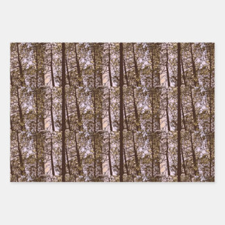 Color by the trees wrapping paper sheets