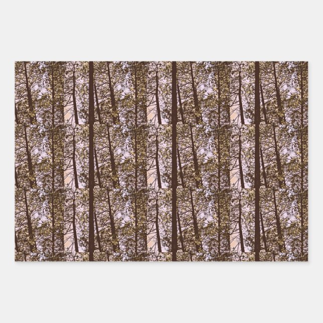 Color by the trees wrapping paper sheets (Front 3)