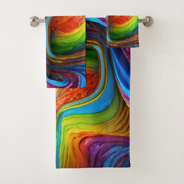 Color Cascade Bath Towel Set     (Insitu)