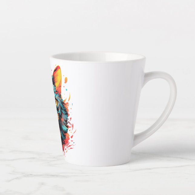 Color cat  latte mug (Right)