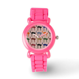color cats hour watch