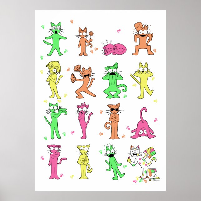 Color Cats Poster (Front)