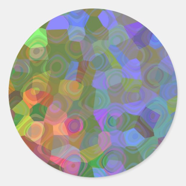 Color Celebration Classic Round Sticker (Front)