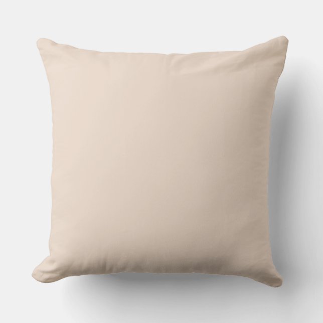 color champagne pink throw pillow (Front)