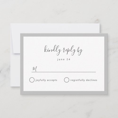 COLOR CHANGE wedding RSVP reply cards for buffet