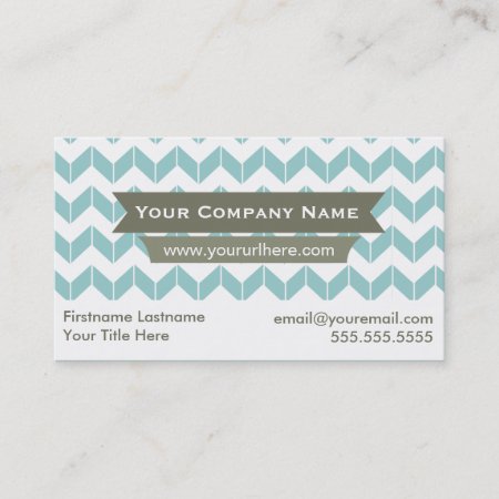 Color Changeable Modern Chevron Business Cards