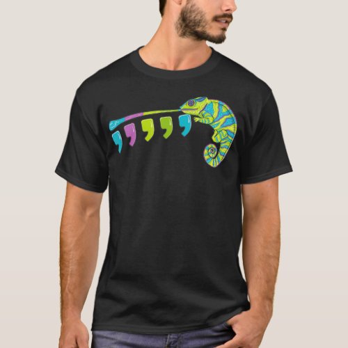 Color Changing Chameleon Comma Chameleon  T_Shirt