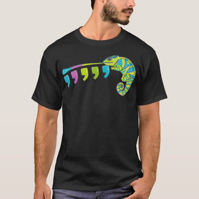 Color Changing Chameleon Comma Chameleon  T-Shirt (Front)